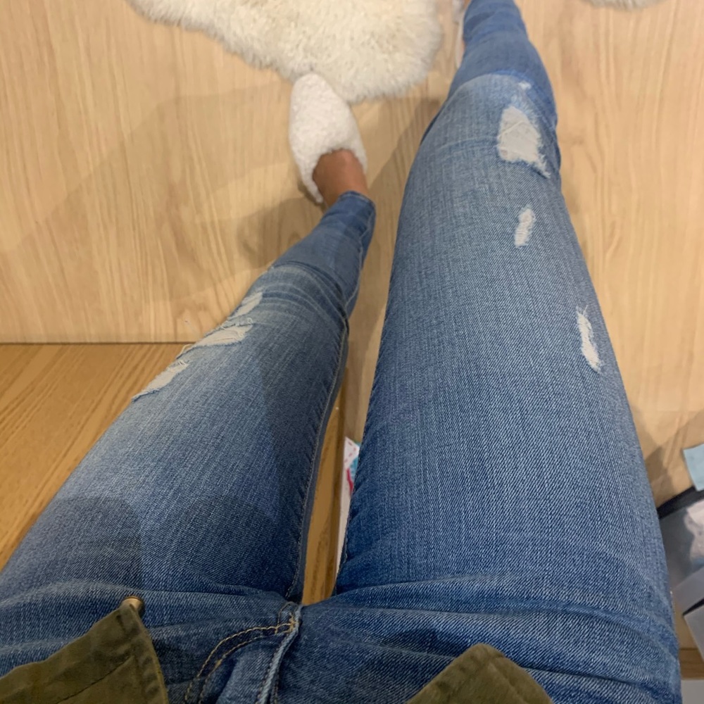 Blue wash jeans